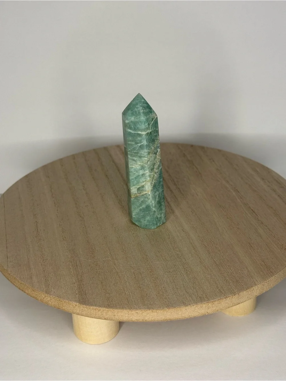 Natural Amazonite Crystal Tower 3 in Polished Obelisk Healing Stone